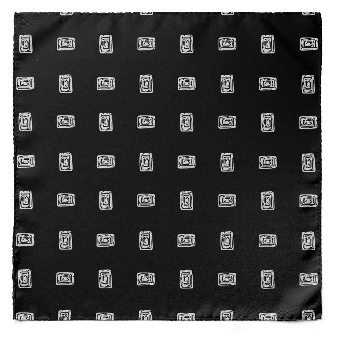 Black Diamond Silk Pocket Square1