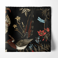 KINGFISHER SILK POCKET SQUARE