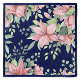 MIDNIGHT BLOOM SILK POCKET SQUARE