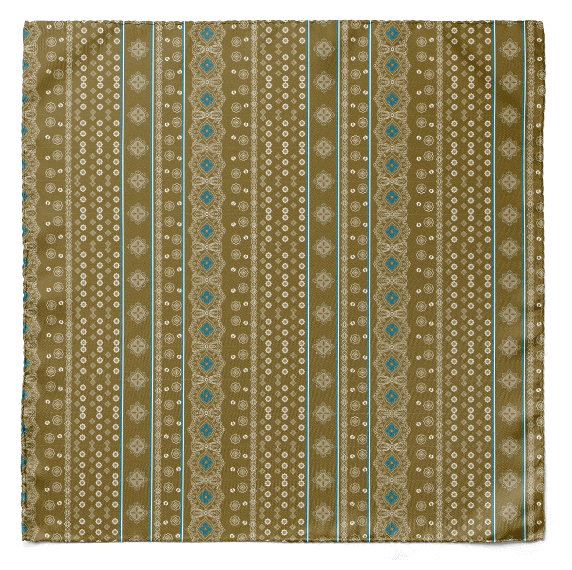 PERSIAN CARAMEL SILK POCKET SQUARE