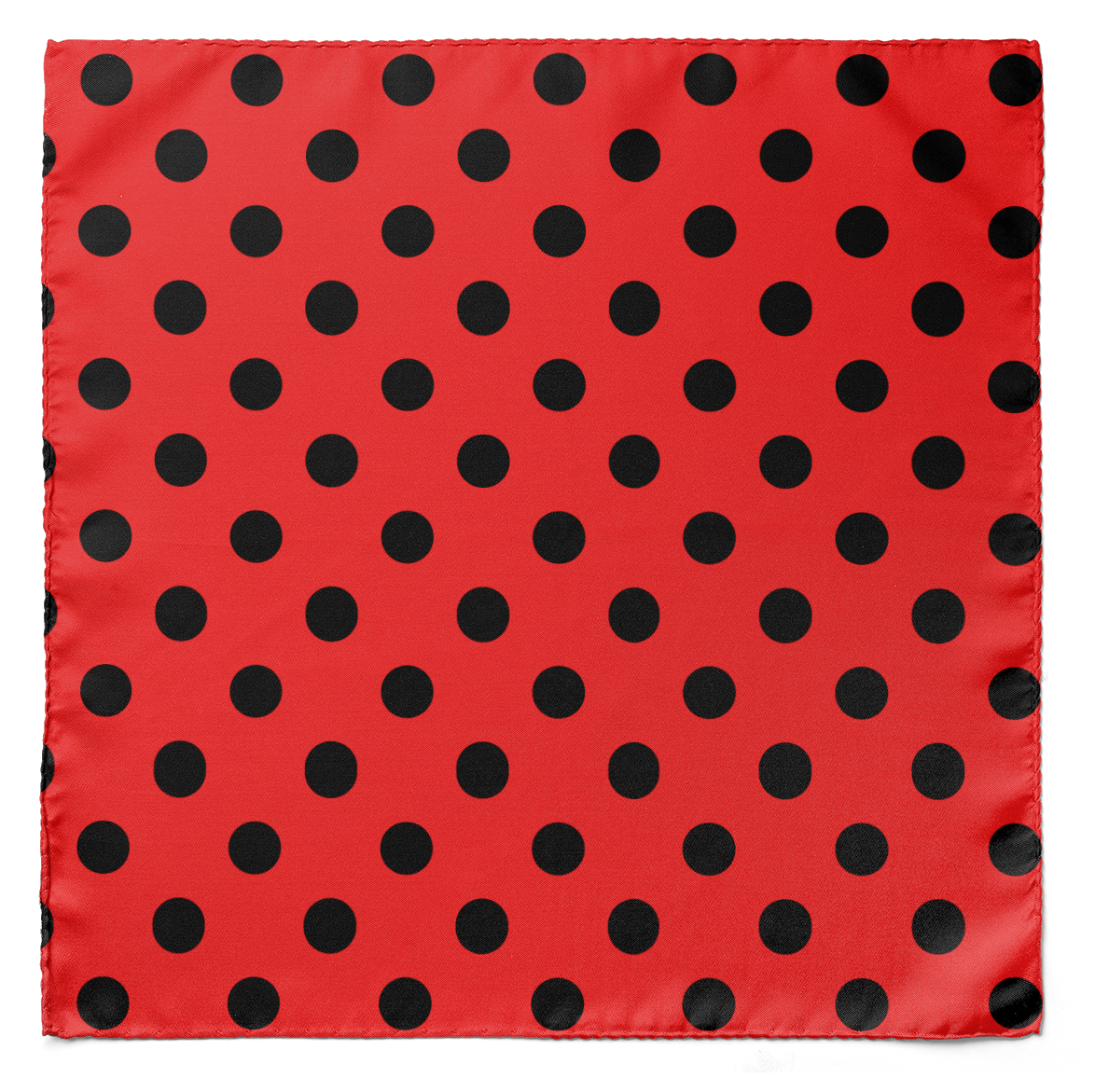 Red & Black Polka Dots Pocket Square