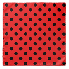 Red & Black Polka Dots Pocket Square