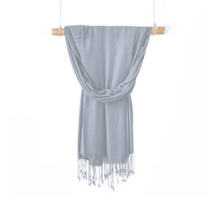 CLOUDY GREY LAWN SCARF