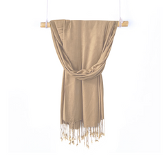 TAUPE LAWN SCARF