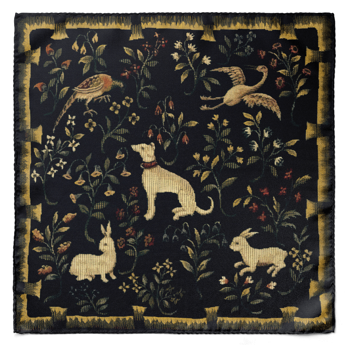 Jungle Tale Silk Pocket Square