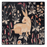 WINTER RABBIT SILK POCKET SQUARE