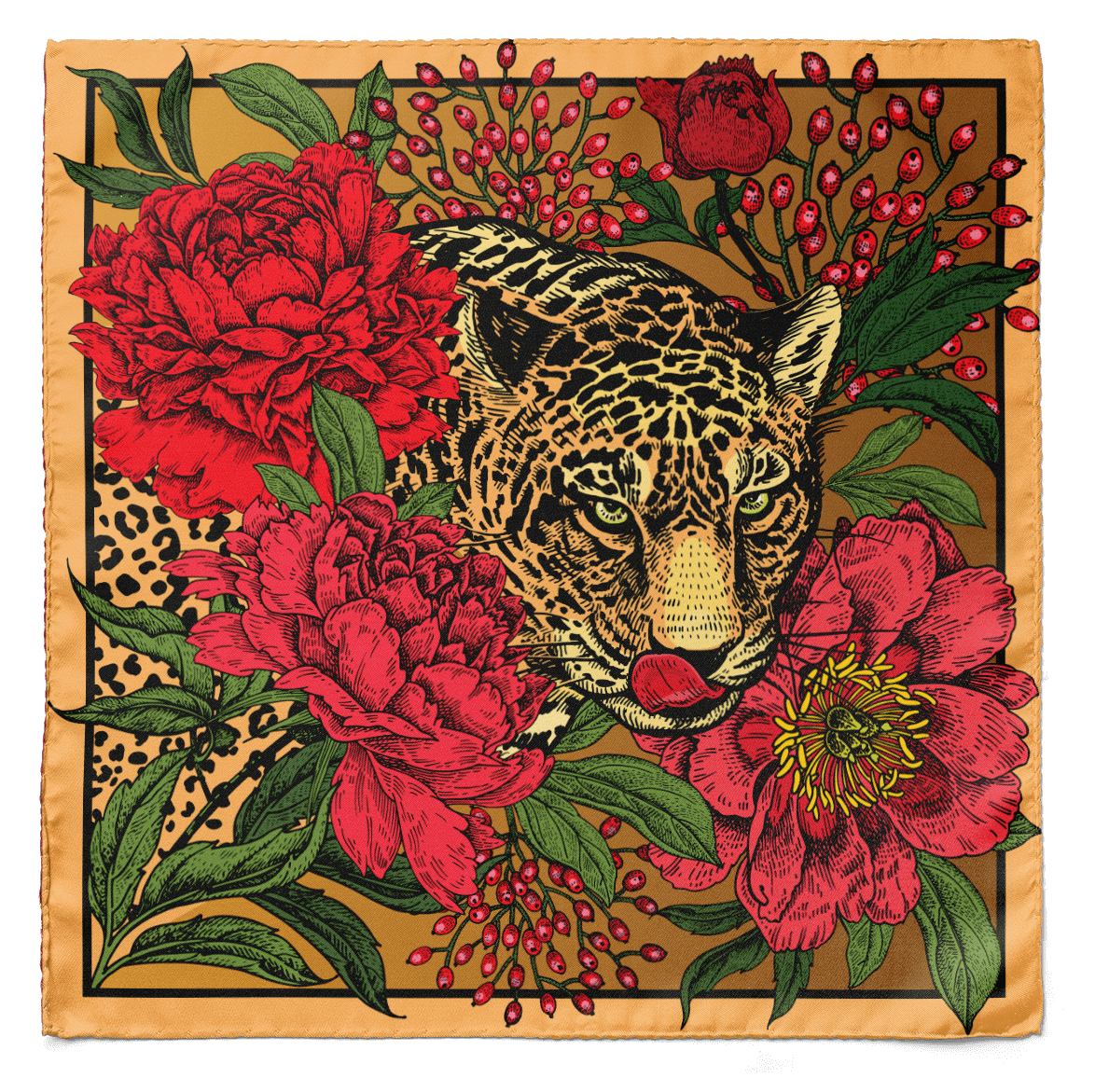 Cheetah Vice Silk Pocket Square