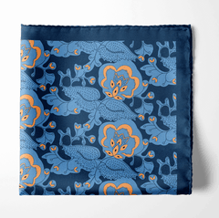 FLOWER WING SILK POCKET SQUARE