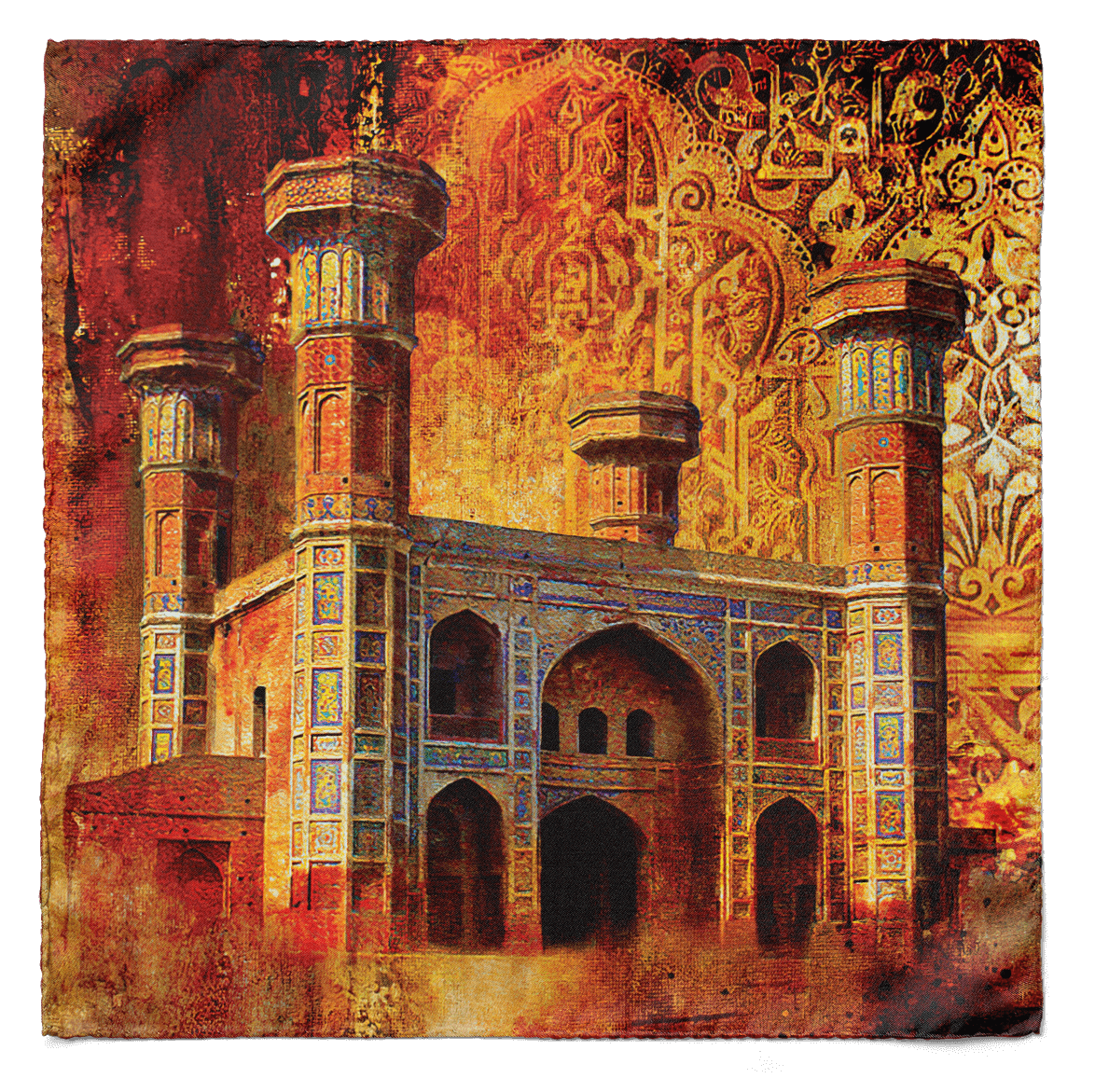 Burj of Lahore Silk Pocket Square