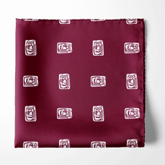 MAROON DIAMOND SILK POCKET SQUARE