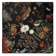 Kingfisher silk Pocket Square