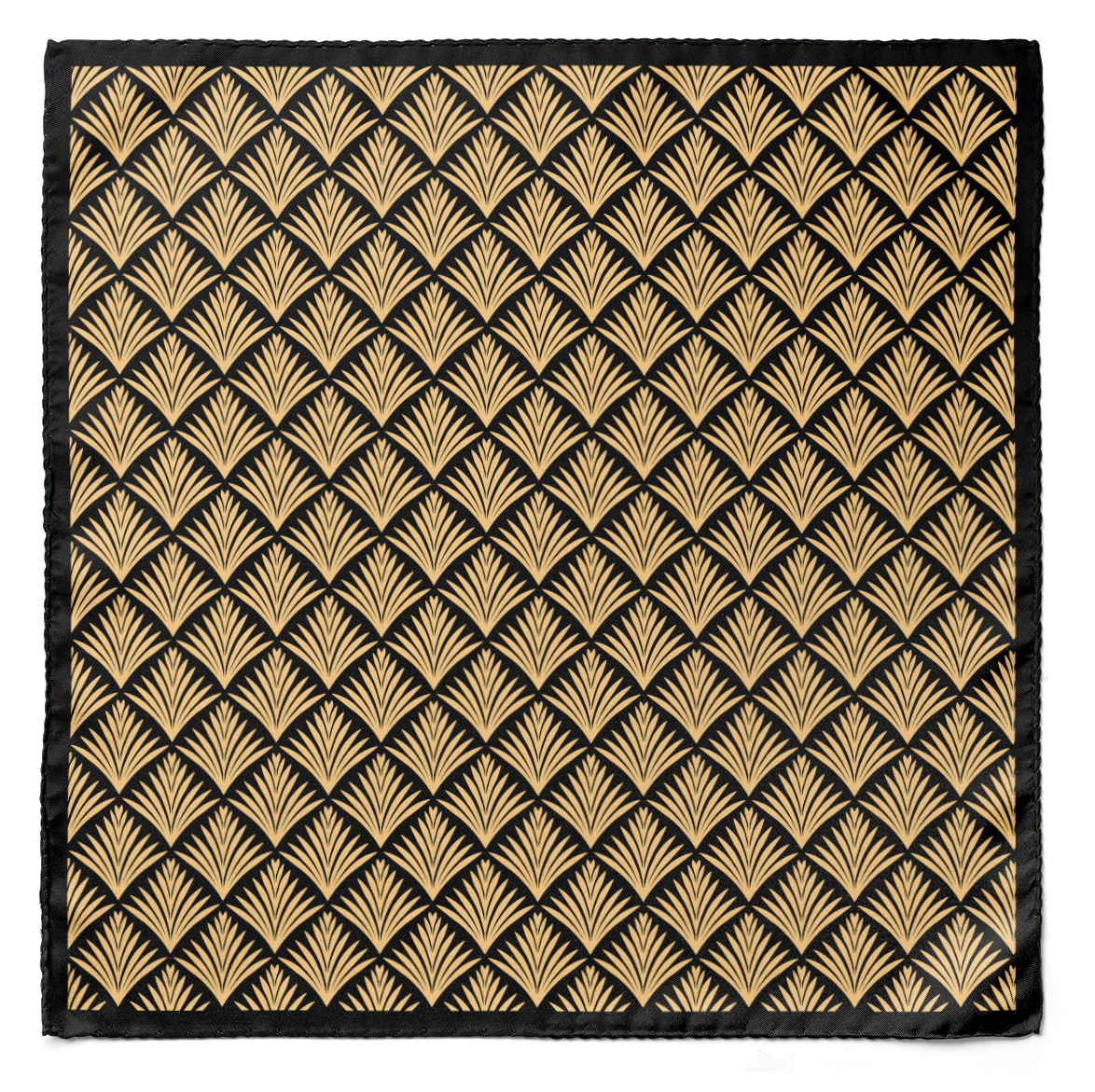 Leafy hypnosis Silk pocket square