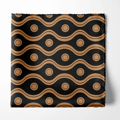 GOLDEN SPIRAL SILK POCKET SQUARE