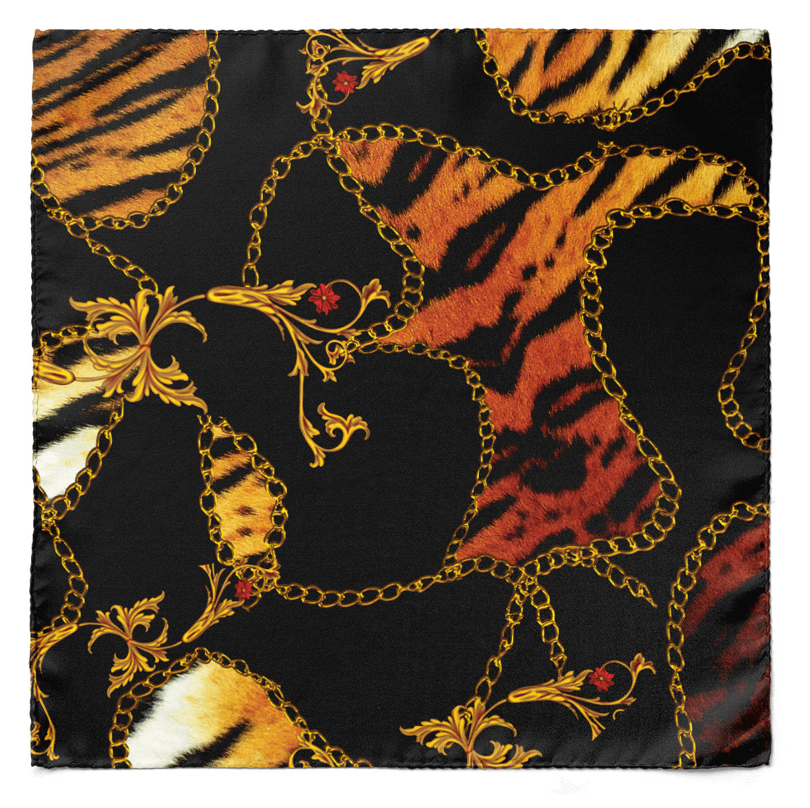 Tiger Skin Silk Pocket Square