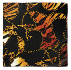 Tiger Skin Silk Pocket Square