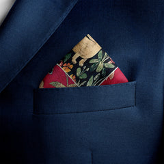 RED TIDE SILK POCKET SQUARE