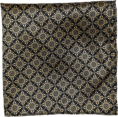 Classic Floral Gold & Black Pocket Square