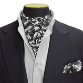 W21-DESERT ARMY SILK CRAVAT & POCKET SQUARE SET