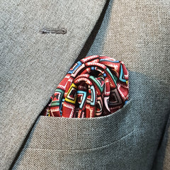 DIGITAL MAZE SILK POCKET SQUARE