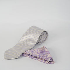 FLAMINGO POCKET SQUARE AND TIE SET