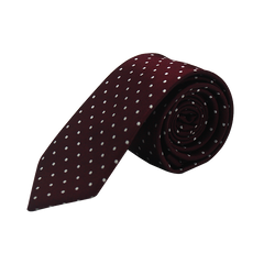 Dark Magenta Polka Dots Neck Tie