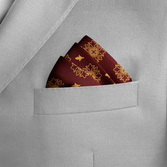 MAROON ECLIPSE SILK POCKET SQUARE