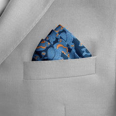 FLOWER WING SILK POCKET SQUARE