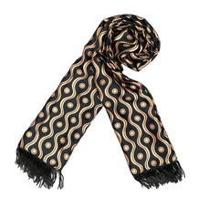 GOLDEN SPIRAL SILK MEN SCARF