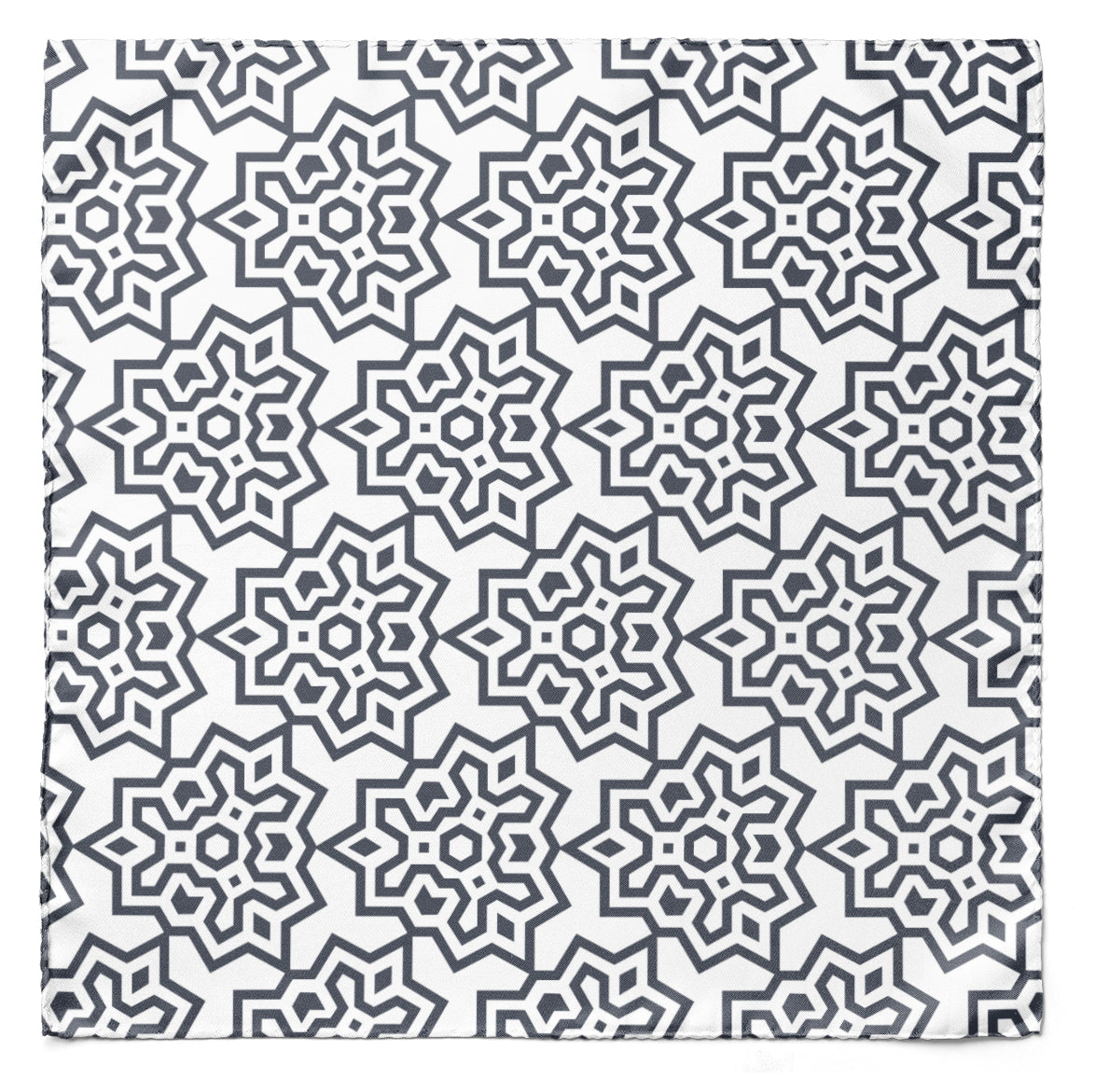 FLORAL INDIGO SILK POCKET SQUARE