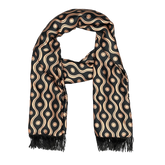 Golden Spiral Silk Scarf