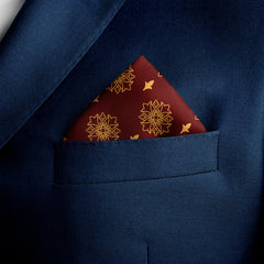 MAROON ECLIPSE SILK POCKET SQUARE