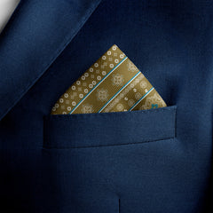 PERSIAN CARAMEL SILK POCKET SQUARE
