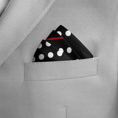 THE POLKA TASSELS SILK POCKET SQUARE