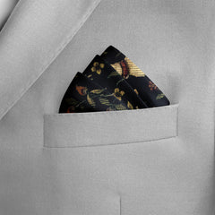 JUNGLE TALE SILK POCKET SQUARE