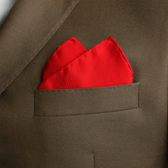 The Solid Red Silk pocket square
