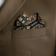 MUGHAL MOTIFS SILK POCKET SQUARE (LUXE COLLECTION)