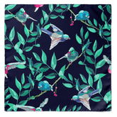 W21- Blue finch SILK POCKET SQUARE