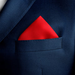 The Solid Red Silk pocket square