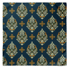 GREEN & YELLOW MYSTERY SILK SCARF & POCKET SQUARE SET