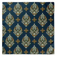 GREEN & YELLOW MYSTERY SILK POCKET SQUARE