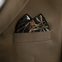 KINGFISHER SILK POCKET SQUARE