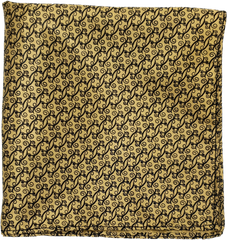 GOLDEN PAISLEY GARDEN POCKET SQUARE