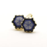 SCOTTISH BLUE & GOLD CUFFLINKS