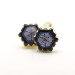 SCOTTISH BLUE & GOLD CUFFLINKS