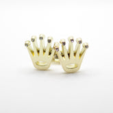 CROWN GOLD CUFFLINKS