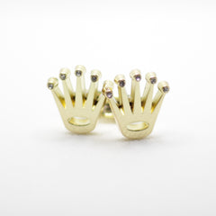 CROWN GOLD CUFFLINKS