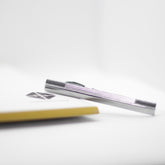 THE STRIPED SILVER TIE CLIP