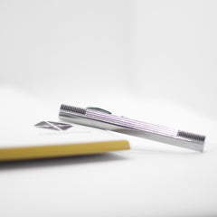 THE STRIPED SILVER TIE CLIP