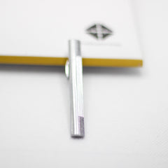 THE STRIPED SILVER TIE CLIP