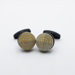 THE CURVED CARAMEL CUFFLINKS